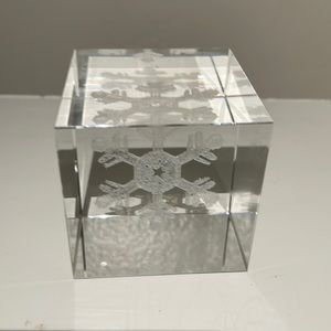 Living quarters snowflake square paperweight